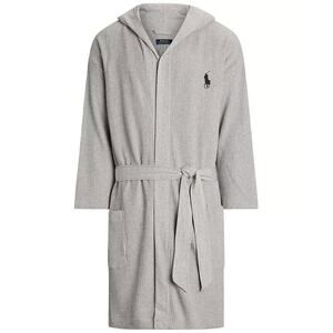 POLO RALPH LAUREN MEN'S THERMAL HOODED ROBE GRAY L/XL NWT